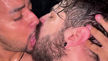Two Hung Males Taking Turns on My Hole at the Porn Booth
