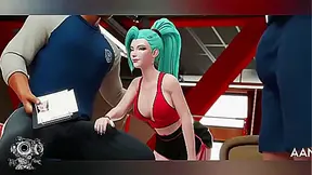 Red Liquid Pours Over Smooth Skin – Sensual 3D Art Experience