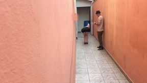 Playing freeze tag with the blind girl in the alley.