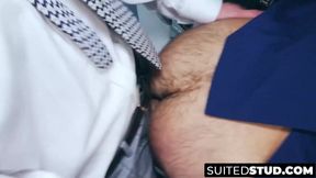 Attractive mechanic paid with hole drilling
