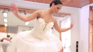 Ballerina girl gets her wet pussy destroyed for real
