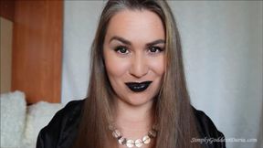 Black Lips Seducing My Lipstick Slave (720p HD)