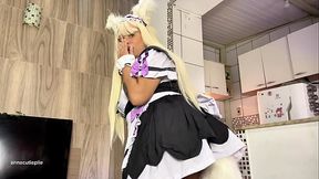 Shy Catgirl Maid Farting for Master - Cosplay Maid Cafe POV