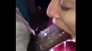 Bussed all in her mouth