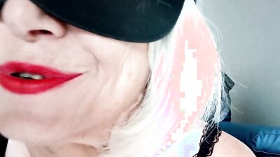 Masked blonde MILF is craving for some hard cock in this POV