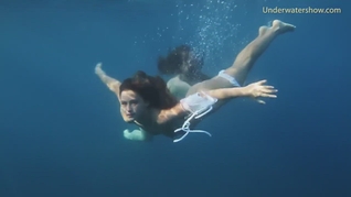 Naked girls on Tenerife having fun in the water