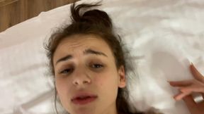 So beautiful and horny brunette pornstar make a little rude anal fuck and cum sperm in her asshole💦💦💦