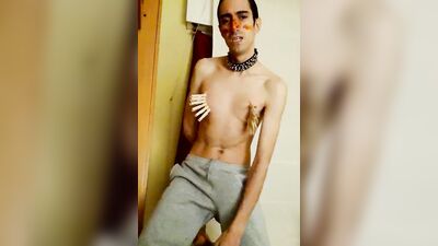 self CBT and nipple-play in respectful Cracky style