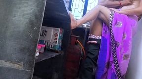 While Bhabi Was Working in the Kitchen, Devar Came and Put Her on All Fours and Fucked Her