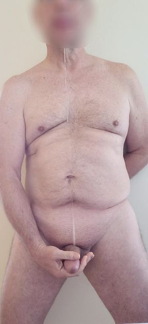 Perfect aim spitting on my cock while I&#039;m masturbating
