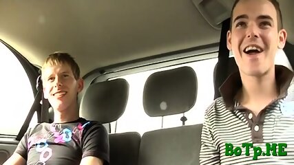 Gay enjoys anal sex in a car