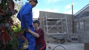 Straight Worker Fucked Outside on Site