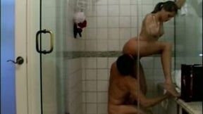 My sweet leggy and tall brunette GF loves when I fuck her in the shower