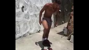 Teen Boy pulls off his shorts to do sexy dance in his underwear.