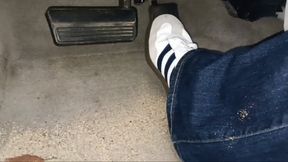 Evalynn Driving in Adidas and Jeans 2