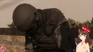 Busty furry gets fucked by a wolf with a huge cock and defends her from the police (Furry animation)