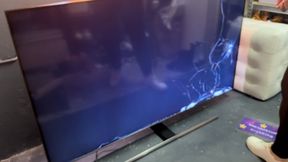 Part 1 – Pink Socks Crush a 65 inch TV - NO MERCY!