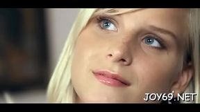 Spicy blonde youngster Miela and nice round ass touches herself
