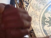 Sexy solo guy humping bed in a Campervan - cumming in a public place