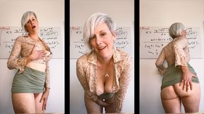 If You Cum then You&#039;ll Be Able to Focus on Math - Big Boob School Teacher JOI Countdown