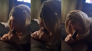 Tranny Kristin Starr sucks a BBC ever so slowly!