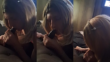Tranny Kristin Starr sucks a BBC ever so slowly!
