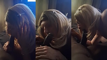 Tranny Kristin Starr sucks a BBC ever so slowly!