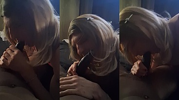 Tranny Kristin Starr sucks a BBC ever so slowly!
