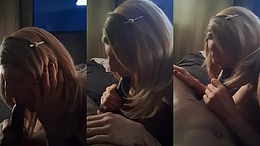 Tranny Kristin Starr sucks a BBC ever so slowly!