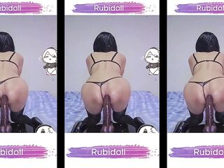 RubiDoll Doxy Nymphomaniac Dominating Wang BBC 26cm With Anal Sex Hardcore