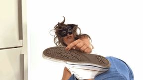 Converse sneakers cover your face in marks