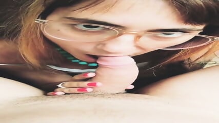 Pretty latina is happy to suck dick