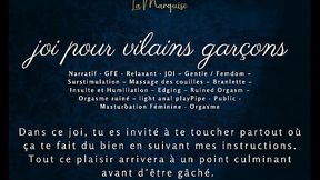 JOI pour Vilains Gar&ccedil_ons - French audio JOI femdom ruined orgasm