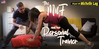 Porn video of 40 year old USA MILF Michelle Lay fucking her personal trainer