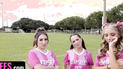 Soccer Girls Macy Meadows And Her Sexy Besties Seduce Ther New Coach And Fuck Him Silly - BFFS