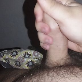 Young chubby boy who ruined is orgasme after 8min of edging on is morning wood