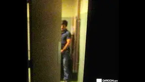 Horny Hottie Tucker Surprises in the Bathroom -  Gay XXX