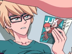 Hot Anime Jock Fucks Nerd in Library