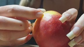 Destroying Apple Natural Long Finger Nails