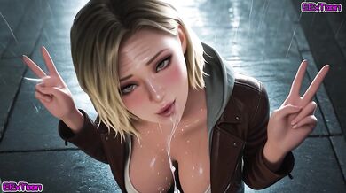 Grace Ashcroft gets her big tits sucked in Resident Evil 9 hentai