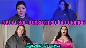 Guy at Bar Transformed into Woman - Jerk Guy Goes to Bar and Has a Magic Spell Cast That Turns Him into Hot Busty Babe Sydney Screams - Gender Transformation Fantasy, Magic Transformation - HD 720 WMV
