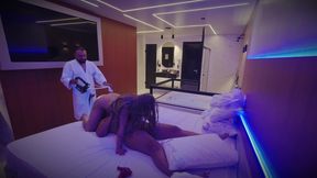 Hot Backstage I Fill the MILF's Pussy and Big Clit with Cum!