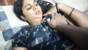 Vaishnavy's boobs suck in night by Sharun Raj, Bedroom romance, Mallu couple hot boobs suck, Hot wife boobs suck in night