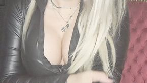 LIck My Spit of my leather catsuit !