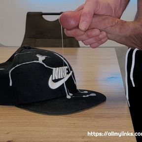 Nike cap massive cumshot