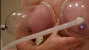 Sissys Breast Pumping Session Enlarging My Boobs