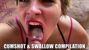 Slutty moms and teens swallow big cum loads in homemade cum compilation