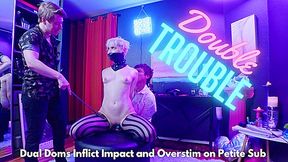 Two Dominants Spank Flog Clamp Lick and Overstimulate Petite Submissive - ft Cosmicbroccoli