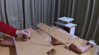 Amateur Femdom Tease Handjob and foot Tickle