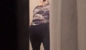 Peeping on grannys saggy juggs